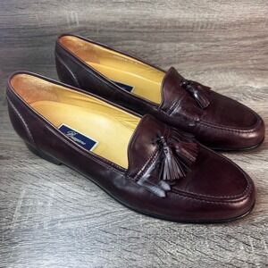 Bragano Loafers Mens 15 Leather Dress Shoes Kiltie Fringe Tassel Italy Details